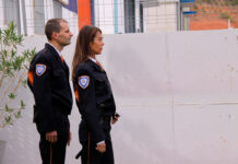 Personal de seguridad vigilantes de seguridad personal de seguridad security guard female and male staff watcman