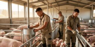 SE SOLICITA TRABAJADOR PARA GRANJA PORCINA (NO REQUIERE EXPERIENCIA PREVIA), TIEMPO COMPLETO. SALARIO ENTRE 1.335 € A 2.000 € MENSUALES Trabajador para granja porcina empleo en España pig farm granja de cerdos en España spain jobs Empleos Urgentes