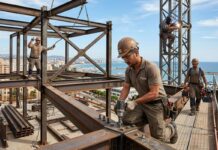 SE SOLICITAN 30 PEONES/AS DE LA CONSTRUCCIÓN (ESTRUCTURAS METÁLICAS), TIEMPO COMPLETO. EXCELENTE REMUNERACIÓN Construcción Peones de la çonstrucción en España constricción de estructuras metalicas construction staff workers Empleos Urgentes