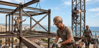 SE SOLICITAN 30 PEONES/AS DE LA CONSTRUCCIÓN (ESTRUCTURAS METÁLICAS), TIEMPO COMPLETO. EXCELENTE REMUNERACIÓN Construcción Peones de la çonstrucción en España constricción de estructuras metalicas construction staff workers Empleos Urgentes