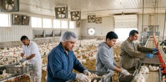 SE NECESITAN TRABAJADORES AVÍCOLAS PARA GRANJA (6 VACANTES), 40 HORAS SEMANALES. SALARIO $2850 AL MES Trabajadores de granja avícola en Canadá farm wprkers poultry farm Canada Jobs Granja Avícola en Canadá Empleos Urgentes