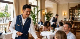 SE BUSCA AYUDANTE DE CAMARERO/A 20 HORAS SEMANALES, PARA RESTAURANTE DE HOTEL RESORT. BUEN SALARIO Y BENEFICIOS Camarero ayudantes de camarero en España Personal para restaurante de hotel Empleos Urgentes hotel staff waitters
