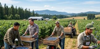 SE SOLICITAN TRABAJADORES PARA GRANJA DE FRUTAS (NO REQUIERE EXPERIENCIA), 8 VACANTES. SE OFRECE CAPACITACIÓN, SALARIO $2784,00 AL MES Trabajadores para granja de frutas en Canadá cosecha de arandanos en Canada farm workers canada jobs Empleos Urgentes