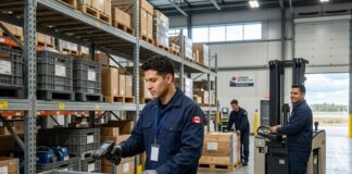 SE SOLICITA AUXILIAR DE ALMACÉN PARA LABORES GENERALES (CON O SIN EXPERIENCIA), BUEN SALARIO Y EXCELENTES BENEFICIOS Auxiliar de Almacén en Canadá warehouse operator empleo en Canadá Almacén en Canadá Empleos Urgentes